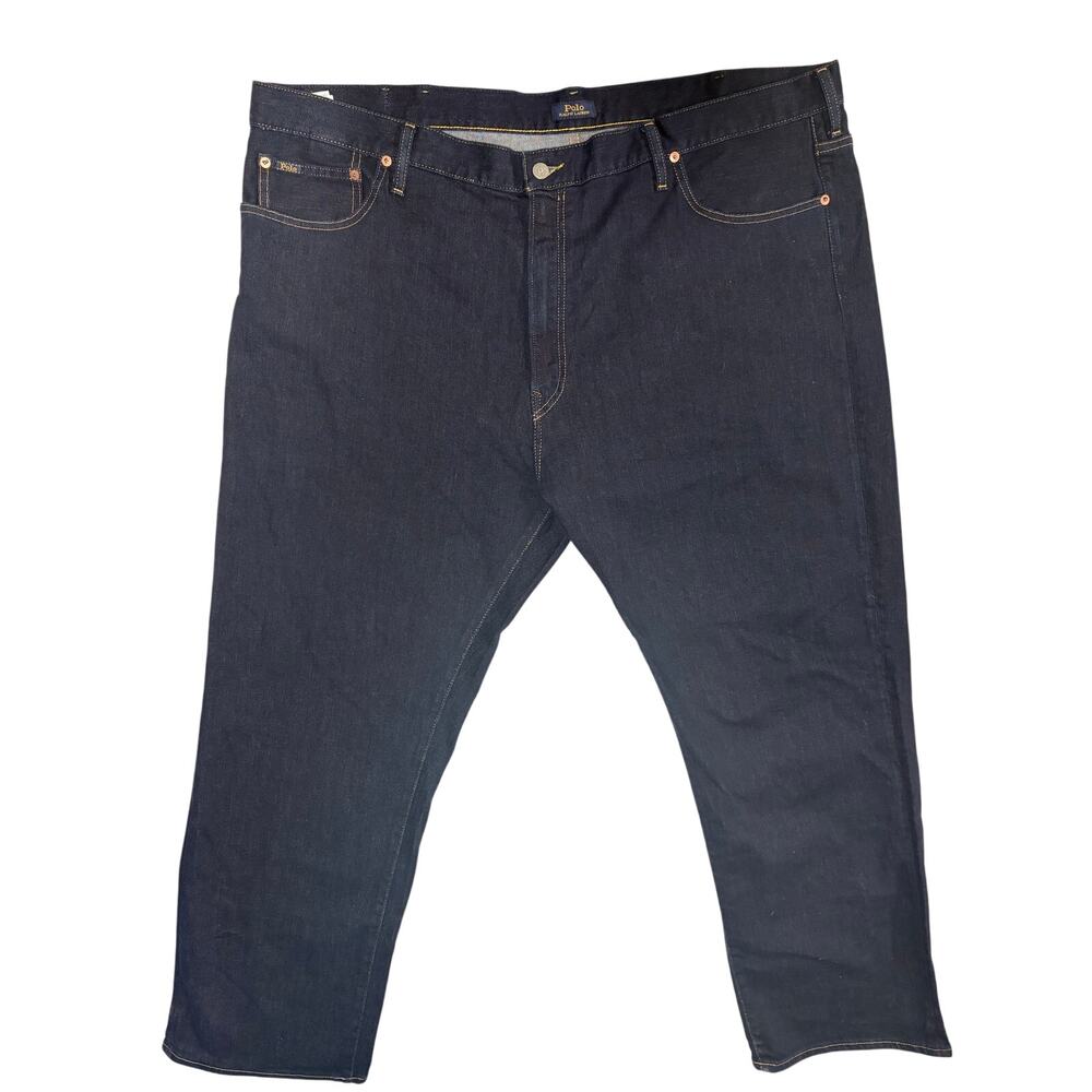 NWOT Ralph Lauren Polo 46 x 30 Hampton Relaxed Fit Stretch Dark Wash Jeans